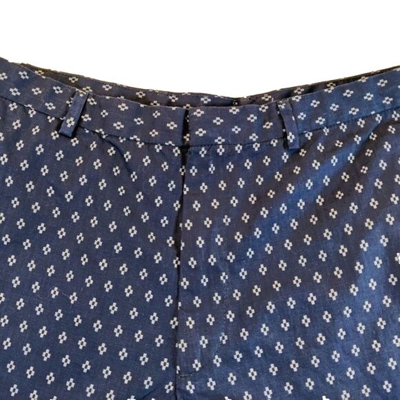 JF J.Ferrar Men's Dress Shorts Blue With Design Size 36 - Picture 3 of 5